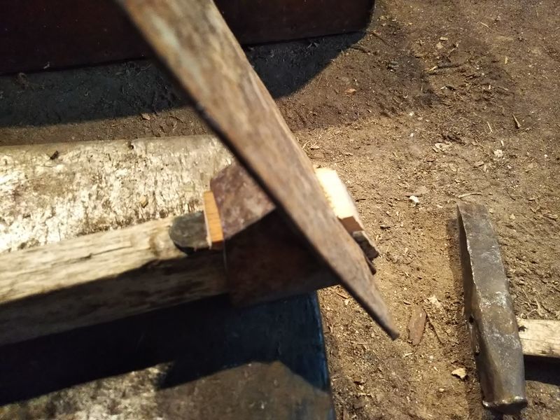 画像説明 クサビの打ち方 入れ方 鍬の鍛冶屋の独り言