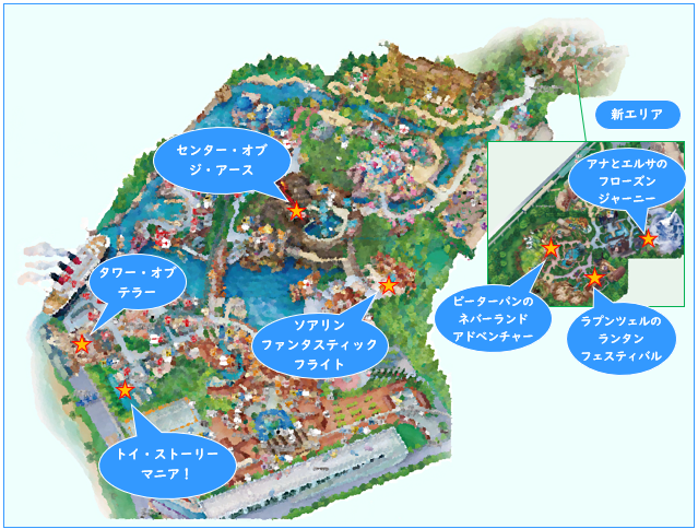 わかりやすい！東京ディズニーシー（TDS）のプレミアアクセスの対象施設マップ（最新版）