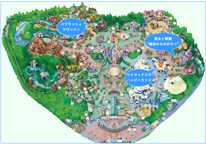 わかりやすい！東京ディズニーランド（TDL）のプレミアアクセスの対象施設マップ（最新版）