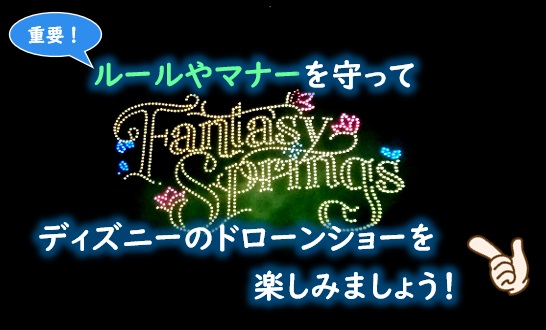 ルールやマナーを守ってディズニーのドローンショーを楽しみましょう!