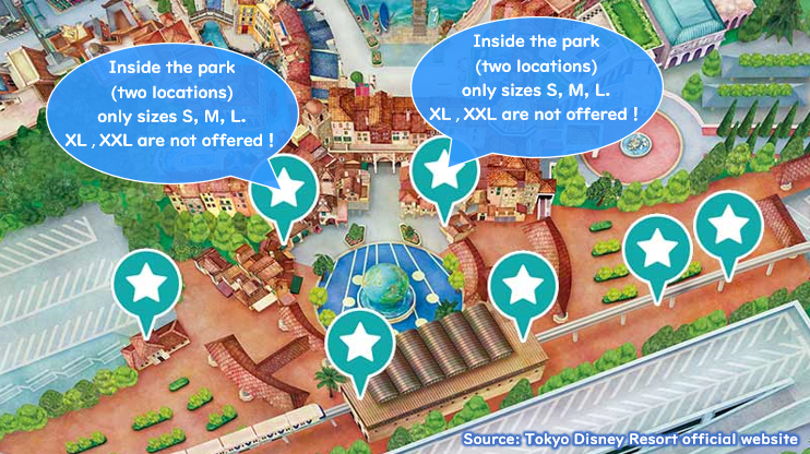 Coin locker locations at Tokyo DisneySea (TDS)