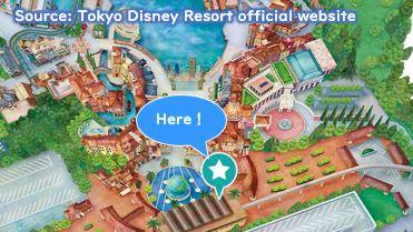Map of where you can purchase Premier Access at Tokyo DisneySea