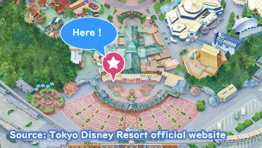 Map of where you can purchase Premier Access at Tokyo Disneyland