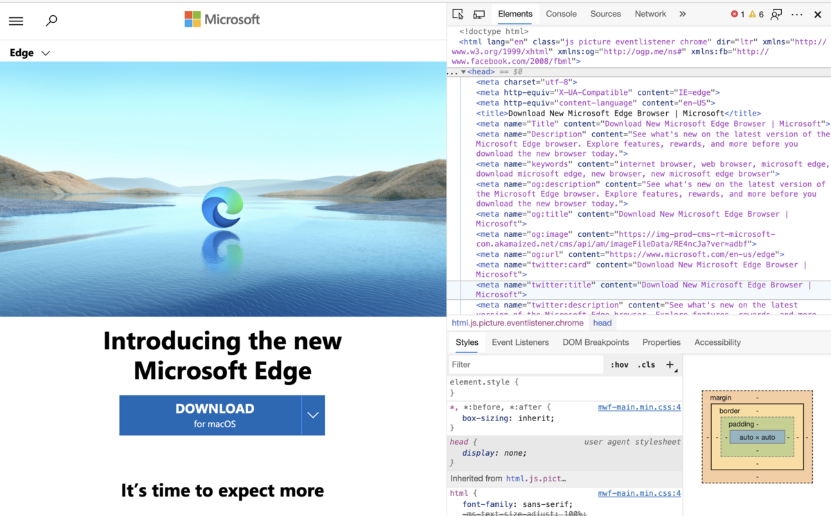 Mac OSX Google Chrome 開発者ツール