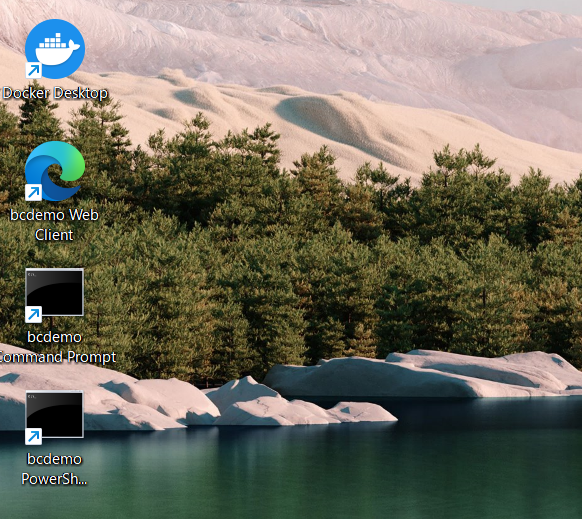 3 icons on Desktop after Business Central installation