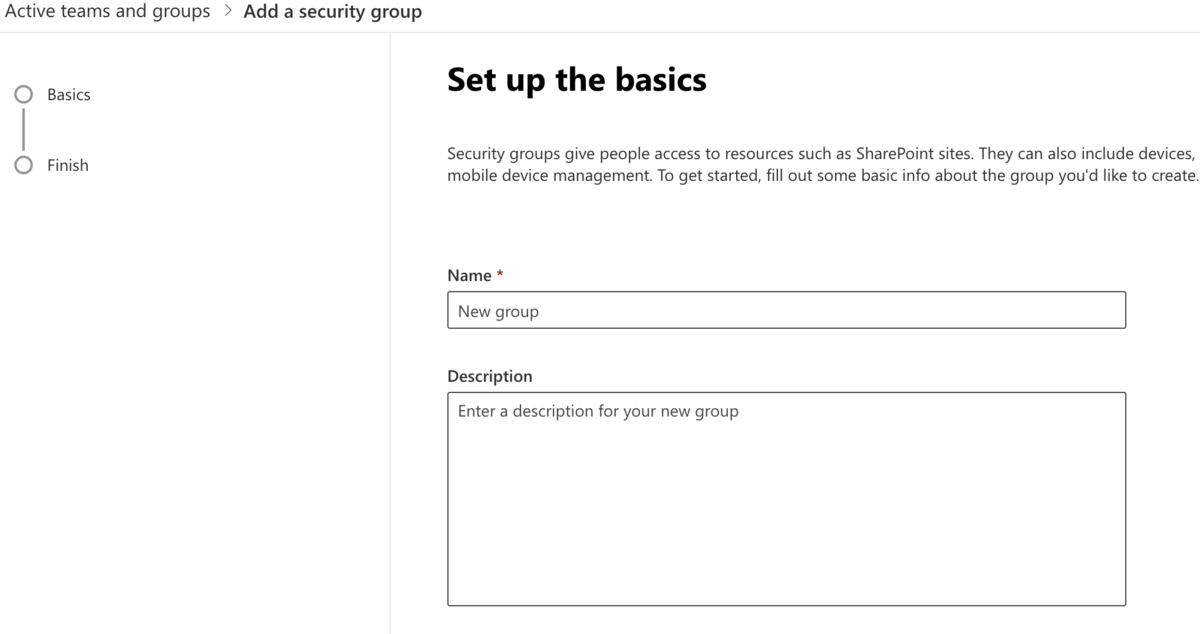 セキュリティグループ追加画面