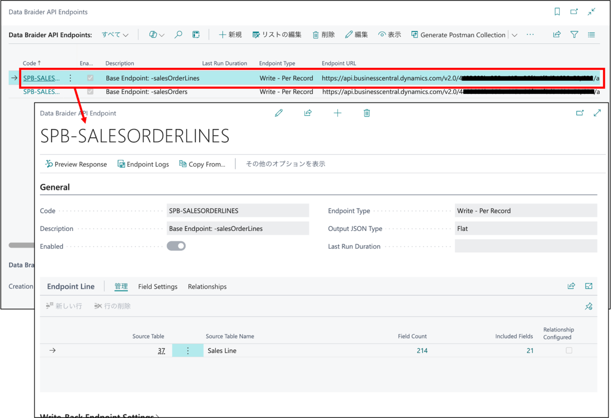 Data Braider API Endpoints list page and card page