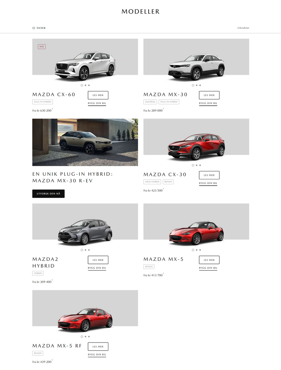 ノルウェーマツダの販売ラインアップ一覧からMAZDA3が無くなっていました。商品改良?それとも販売終了? - つらつらとMAZDA
