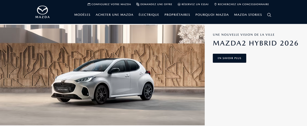 ベルギーマツダが「MAZDA2 HYBRID 2026年モデル」の情報を公開、新しい