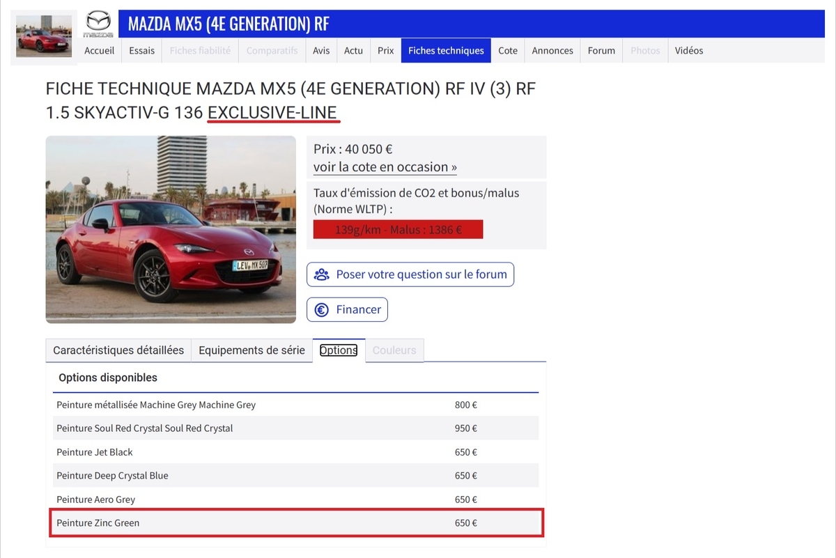 MX-5欧州仕様（ロードスター）」にシルバーのソフトトップを採用した
