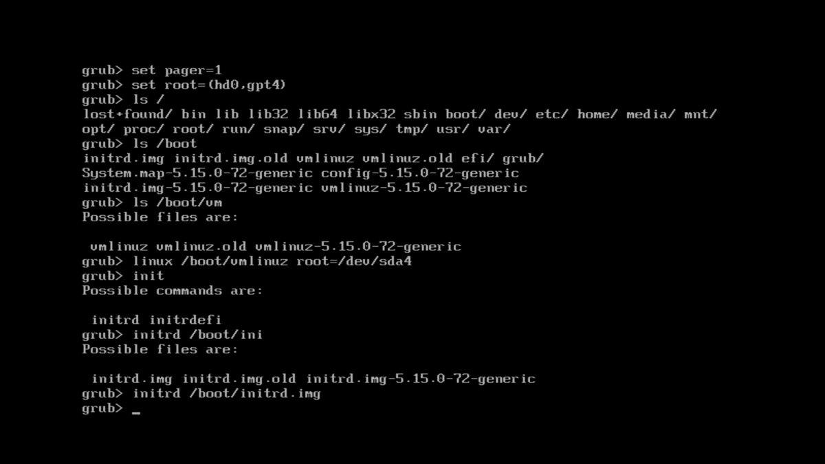 grubメニューからLinux起動の手順をみて、Grubのコマンドを扱う方法を調べる。 それマグで！