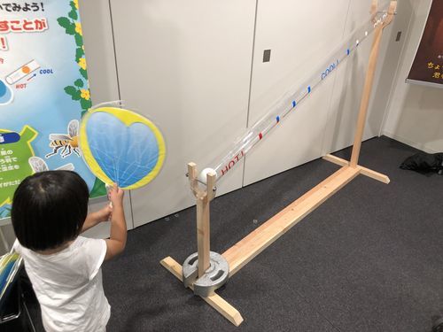 大昆虫展のハチとの勝負コーナー