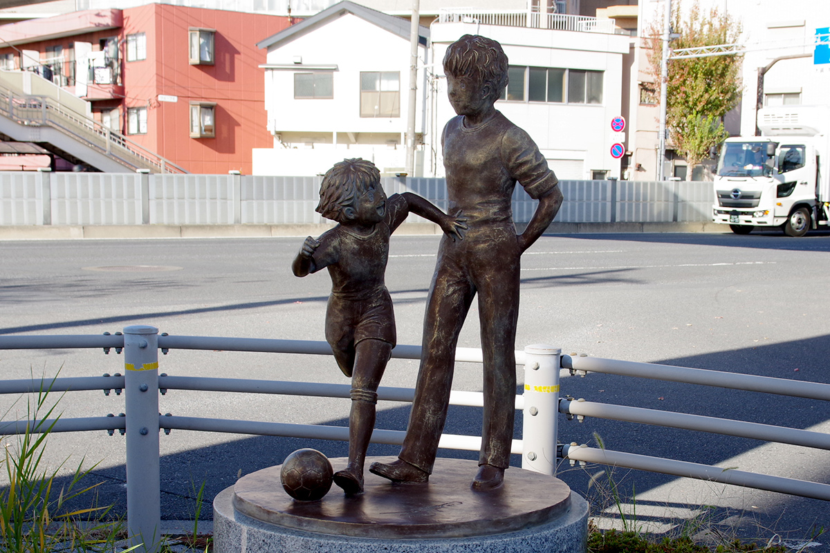 キャプテン翼 四つ木地域限定 銅像マスコットストラップ 高橋陽一 葛飾