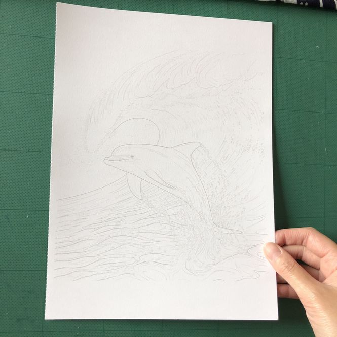 大人の塗り絵 海のファンタジー編 ドルフィン ジャンプ を塗るpart1 塗り絵のある暮らし