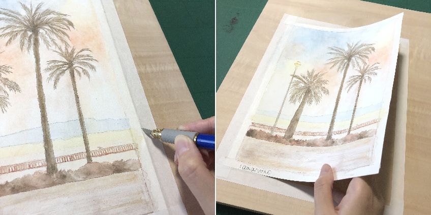 塗り絵の水張りの方法 自己流 塗り絵のある暮らし