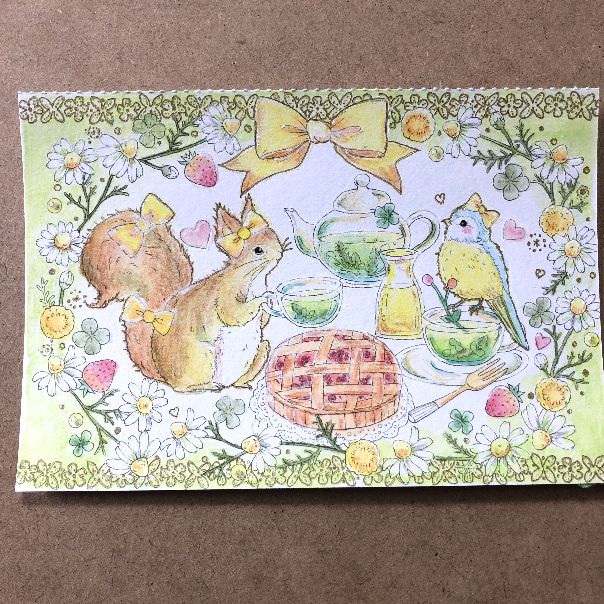 ゆきみ様専用　イラストオーダー　夢絵　色紙　ポストカード ゆきみ様専用ページ 夢絵 イラストオーダー イラスト