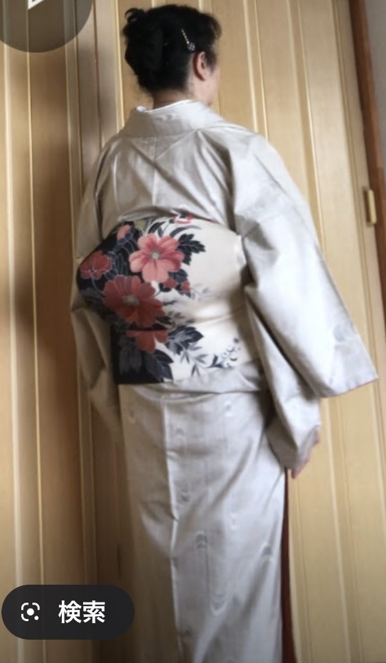 単衣白大島白泥染め証紙あります