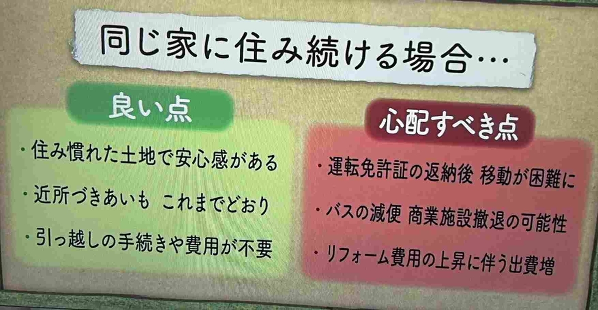 人生後半の住まい・あさイチ