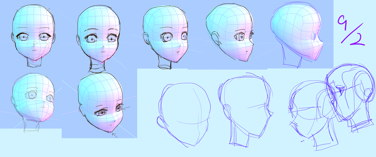 絵 3d顔モデルをトレスした 日記とかメモ書き