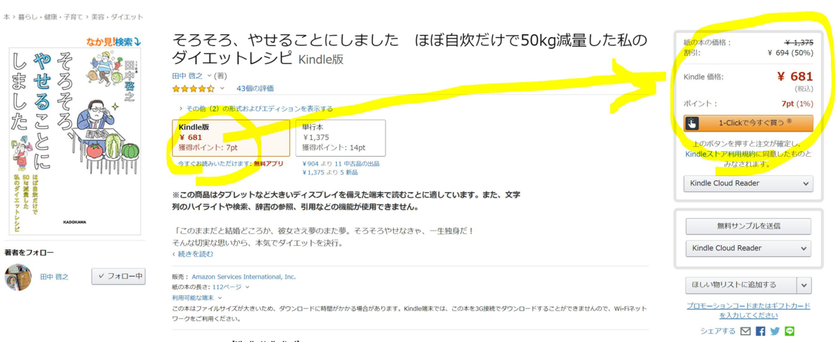 自炊ダイエット本が半額セール