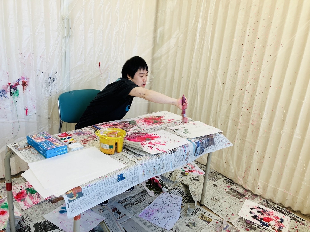 障がい者向け絵画教室　ダウン症　ブログ