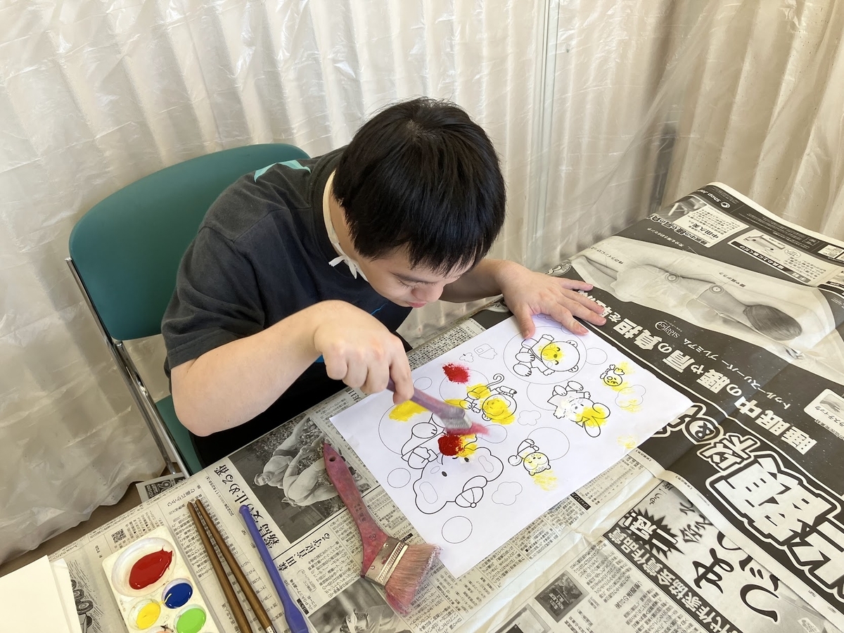 障がい者向け絵画教室　ダウン症　ブログ