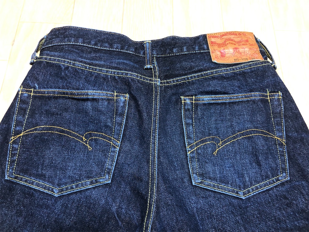 【しっかりゴワゴワ残り有り】ダルチザン SD-108 29 色落ち良 STUDIO D'ARTISAN SD-108（穿き込み 14 months 1wash）の色落ち