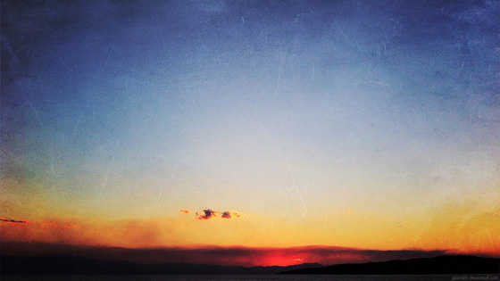 artistic sunset