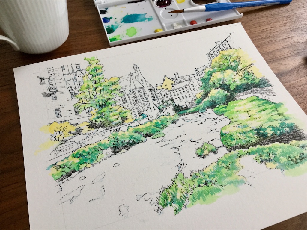 【値下げ】ニンフェンブルク　ルドルフ・ジーク作品　風景絵早春の白樺　プレート4枚 ニンフェンブルク ルドルフ・ジーク作品 風景絵 早春の白樺