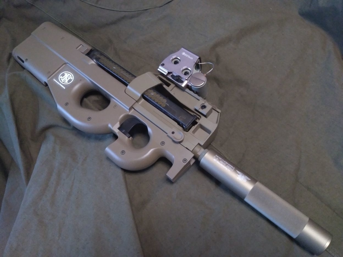 【NIKKE】FN-P90 D-Model『ストームセンター』 レビュー】CYMA / CYBERGUN FN P90 電動ガンです! - せんばやま