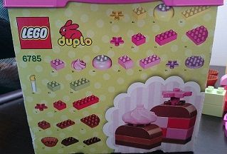 廃盤 レゴ デュプロ ピンクのケーキブロックセット 6785 レビュー たぬきのはらつづみ