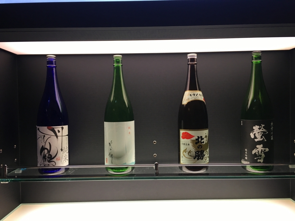 ANAビジネスクラスラウンジ　日本酒や焼酎など