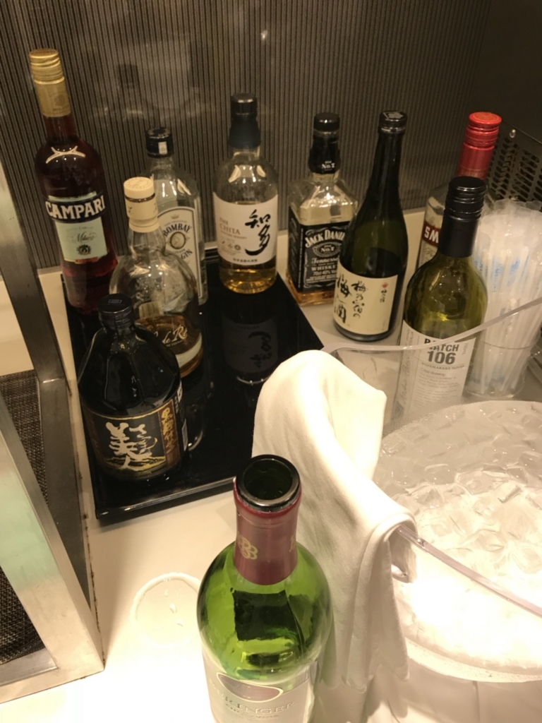 ANAビジネスクラスラウンジ　知多などウイスキー