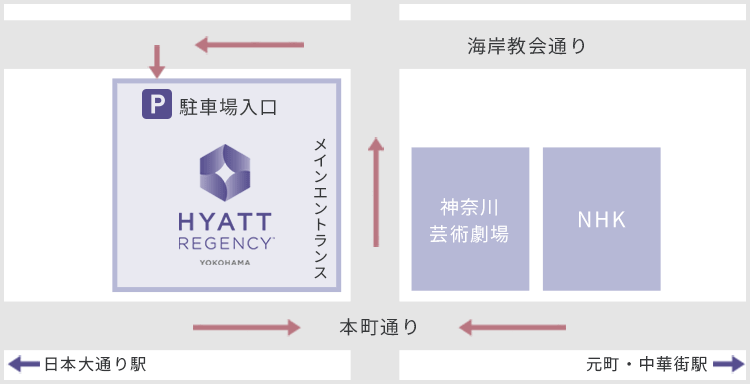 駐車場までの行き方