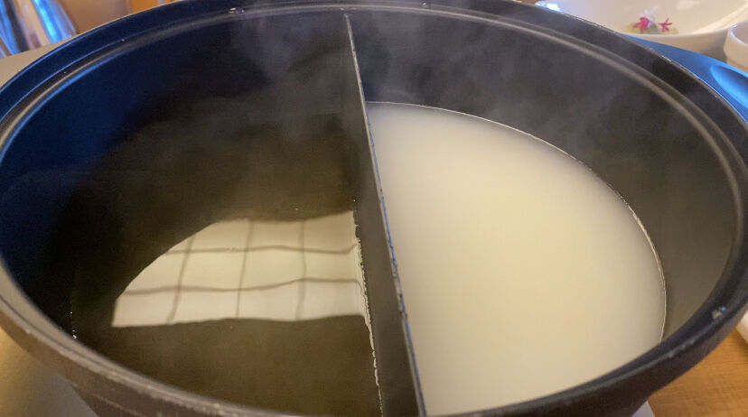 スープはぐり茶と白湯