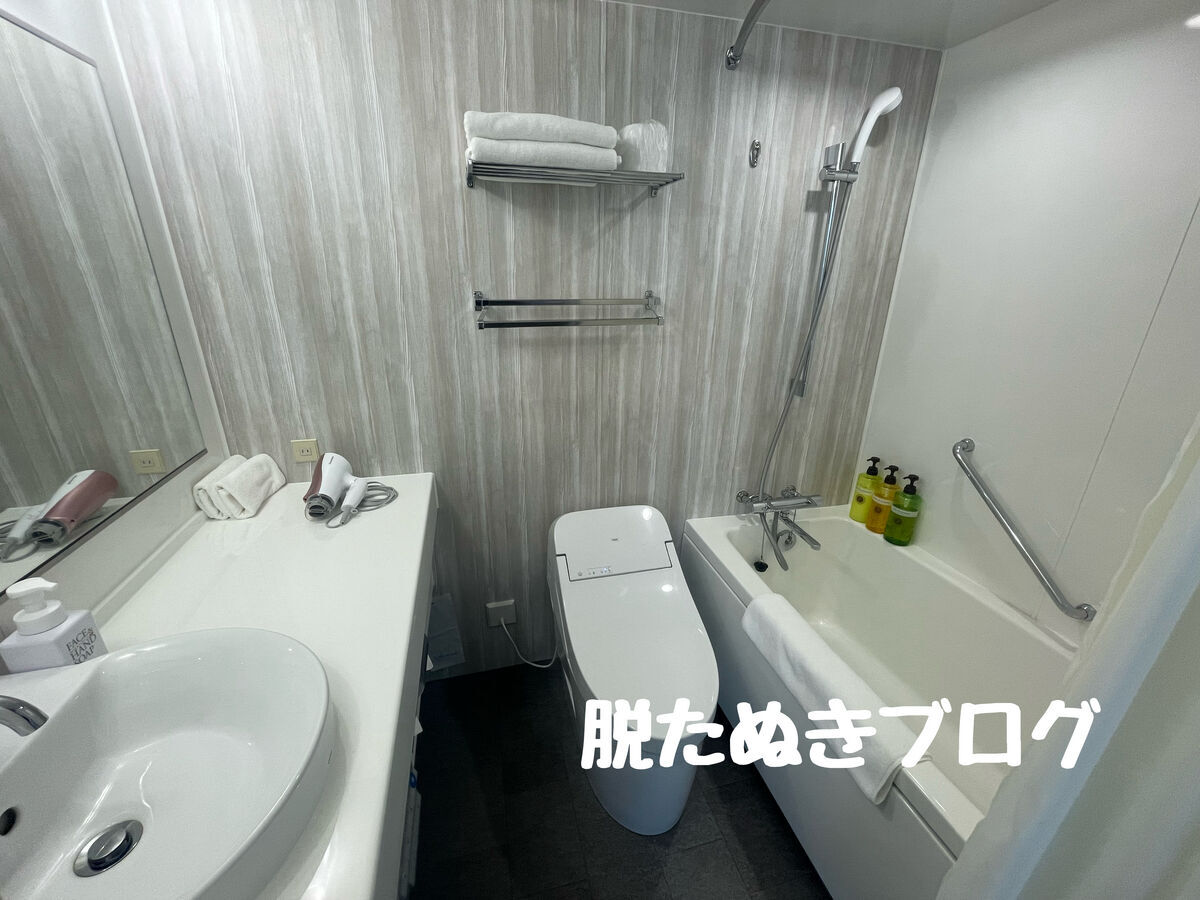 客室内の水回り、バス・トイレ一体型のユニットバス