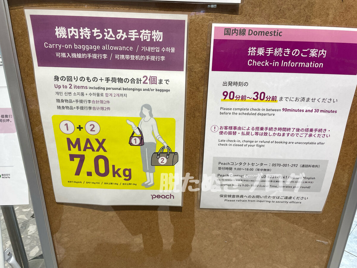 機内持ち込み手荷物の計量