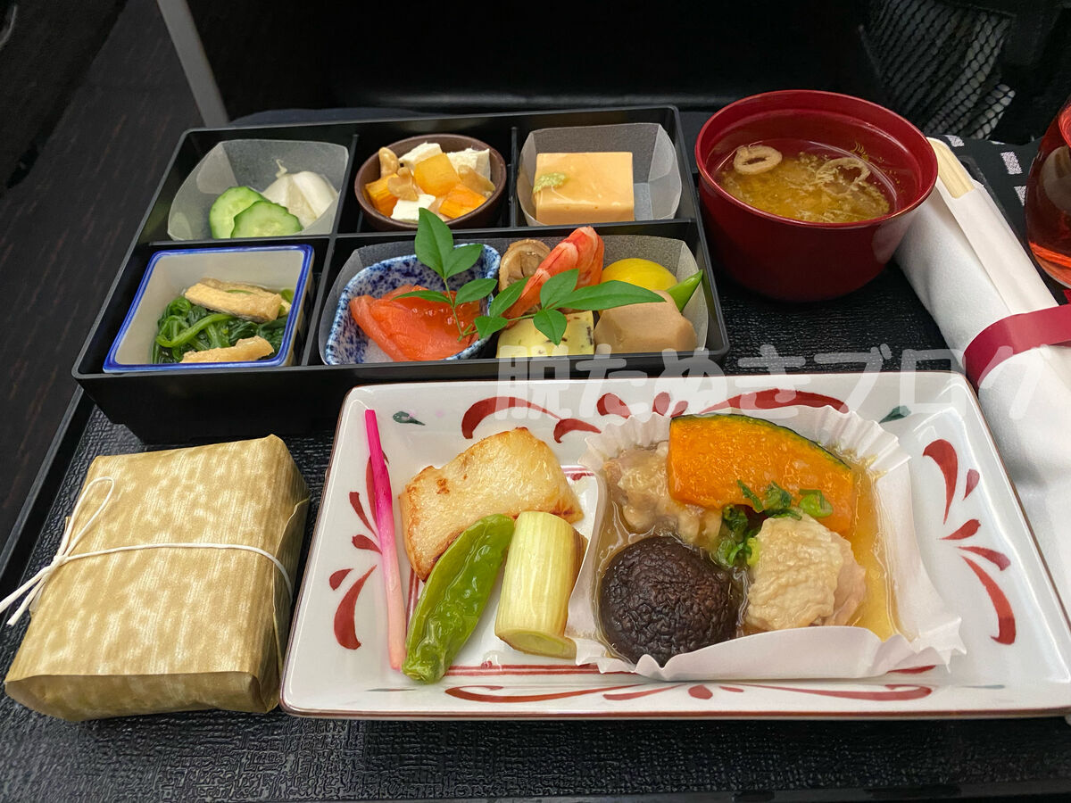 JALビジネスクラスの和食機内食、11月メニュー