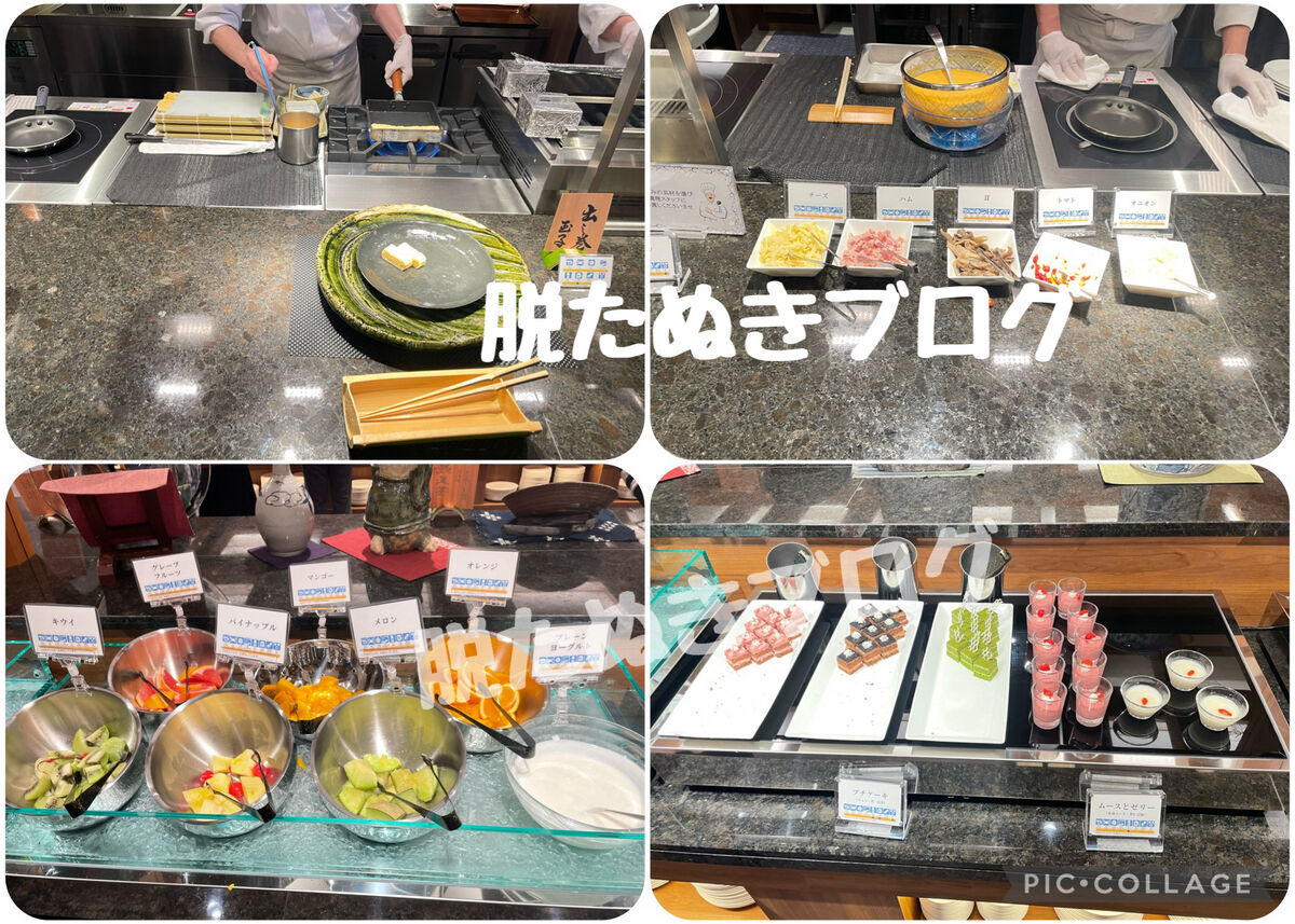 ライブキッチンではだし巻き卵やオムレツなど
