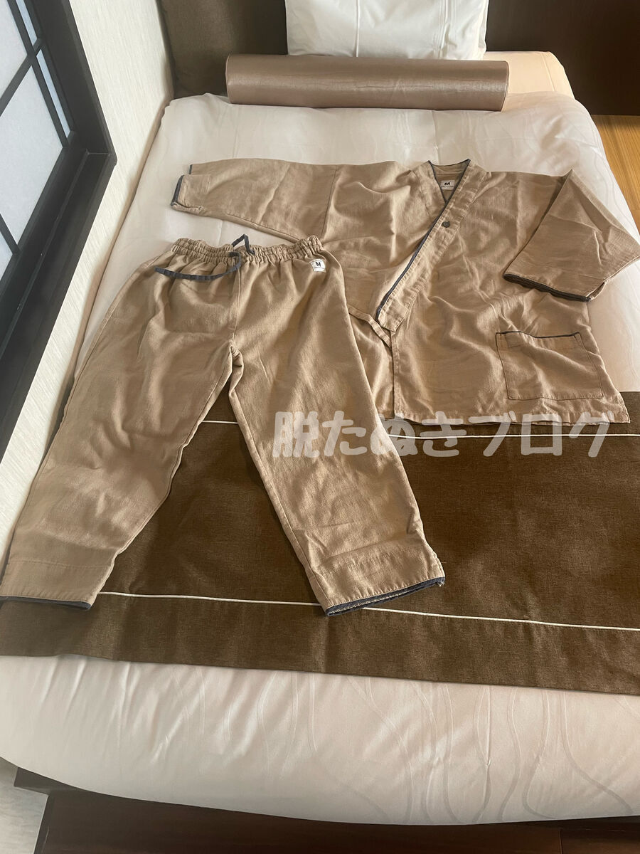 作務衣を着た状態で館内を散策できます。