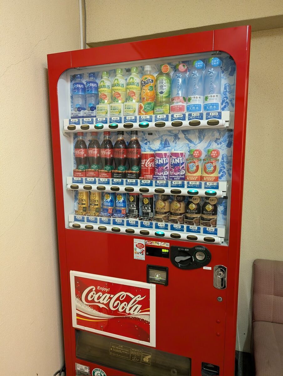 自販機は1階にある