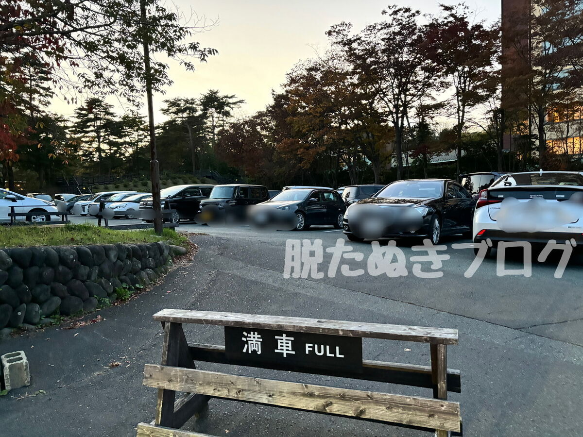 ホテル駐車場は広々してたくさん停められる