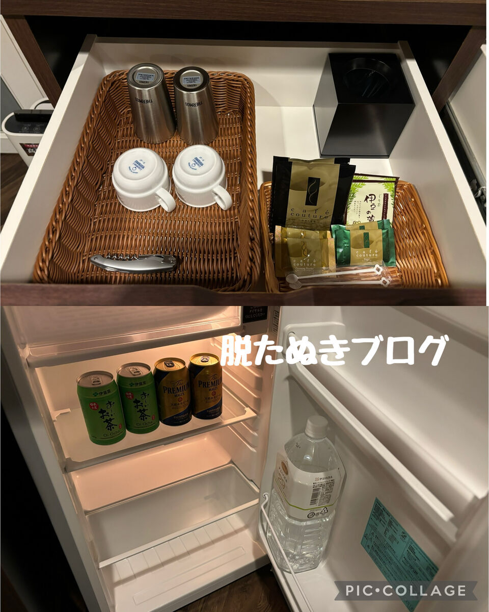 冷蔵庫内も無料で飲める