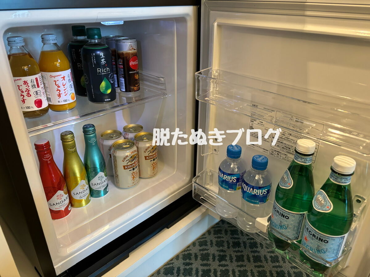 グランドシャトー ミニバーの無料ドリンク
