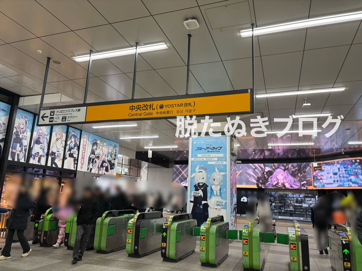 JR秋葉原駅 改札の様子