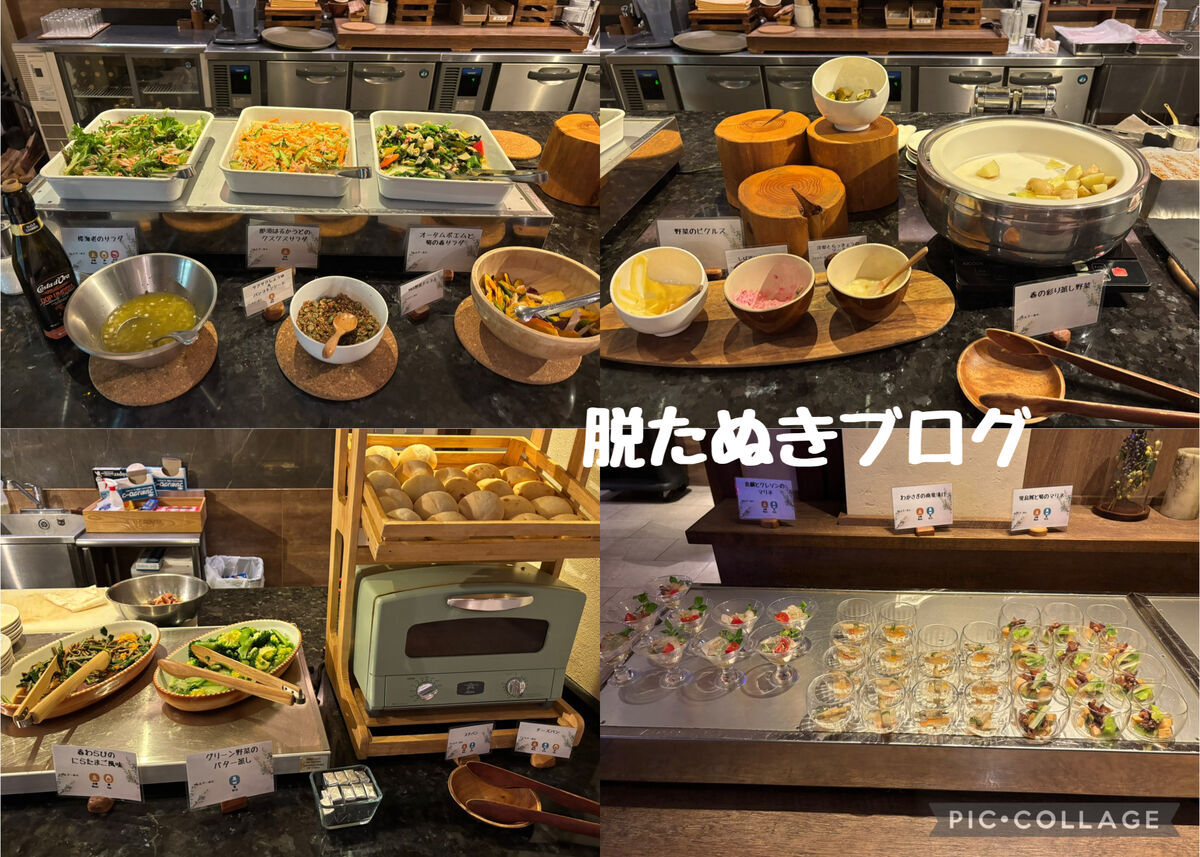 豊富なサラダと小鉢