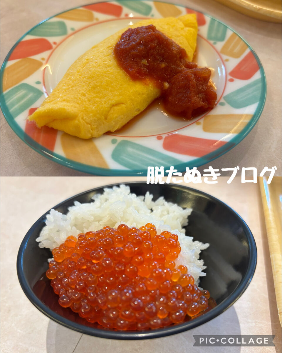 ライブキッチンでオムレツを作ってくれる