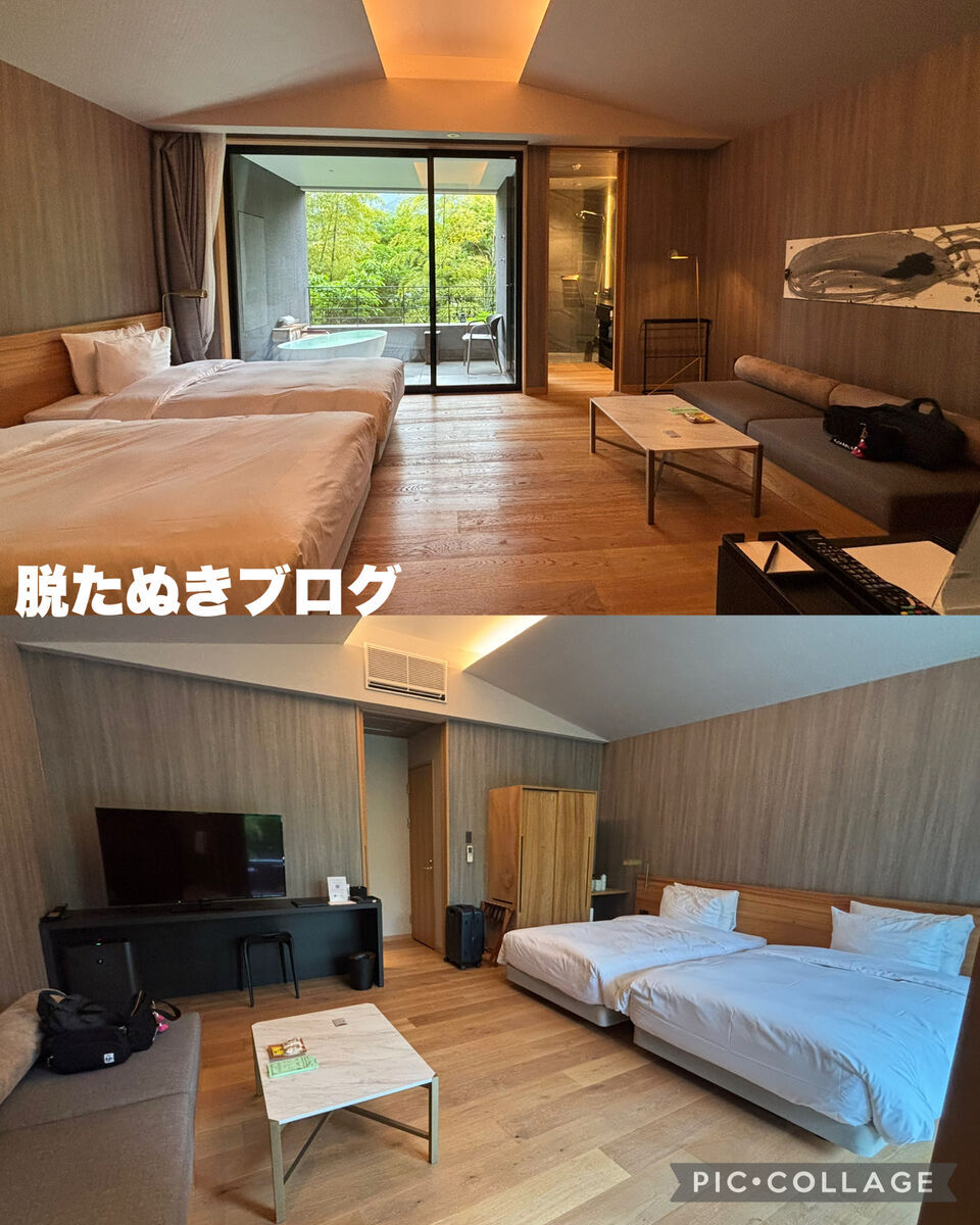 三輪湯河原　山水のツインルーム　客室内の写真