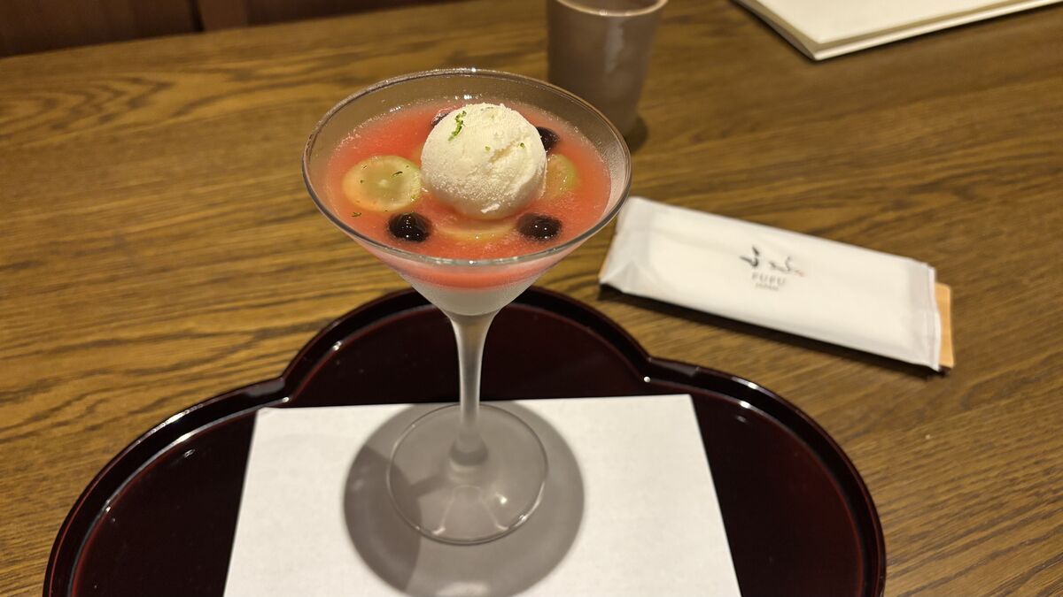 ふふ箱根の夕食デザート