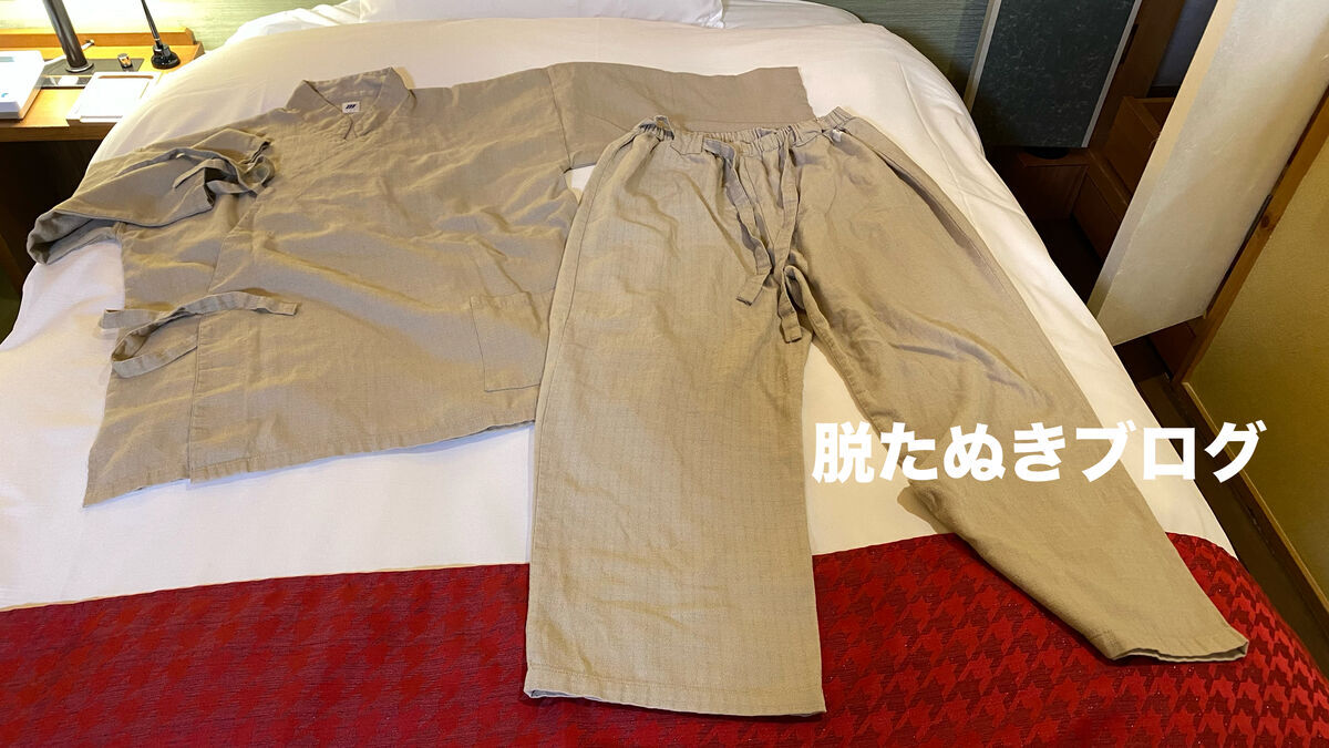 料亭旅館 淘心庵 米屋にある客室 別邸柔風の作務衣